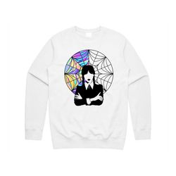 wednesday addams window jumper sweater sweatshirt tv show gift mens women's