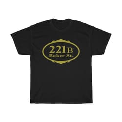 221 b baker street sherlock holmes men's black navy t-shirt size s to 5xl