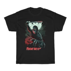 friday the 13th jason voorhees horror movies men's black t-shirt size s to 5xl