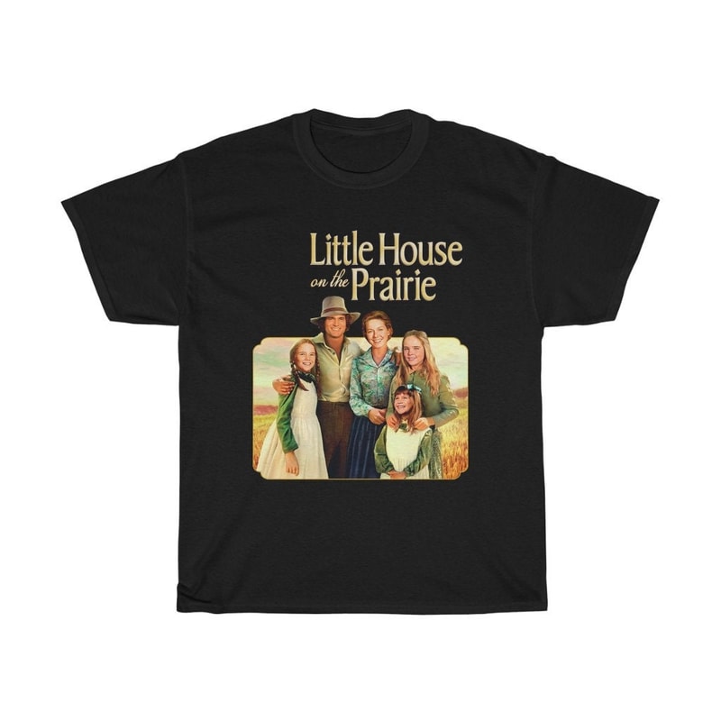 Little House on The Prairie Classic TV Show Men's Navy Black T-Shirt Size S to 5XL.jpg