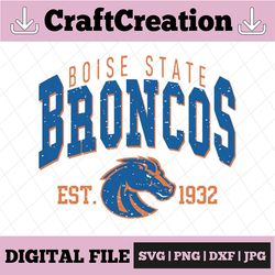Vintage 90's Boise State Broncos Svg, Boise Svg, Vintage Style University Of Boise Png Svg dxf NCAA Svg, NCAA Sport Svg