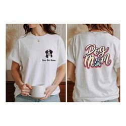 Customized Dog Photo Name Shirt, 2 Sided Funny Dog Shirt, Personalized Dog Lover Gift, Custom Dog T-Shirt, Cute Pet Port