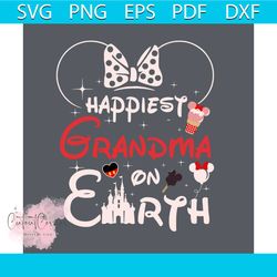 happiest grandma on earth svg, trending svg, disney svg, mothers day svg, happiest grandma svg, mickey mouse svg, disney