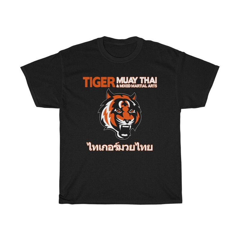Tiger Muaythai Gym Muay Thai Kick Boxing Kickboxing Martial Arts Symbol Men's Navy Black T-Shirt Size S to 5XL.jpg