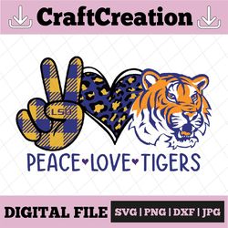 Peace Love Tiger Logo Png, Sport Png, Football Png, Ncaa Png, Ncaa Teams Png, Tiger Football Png
