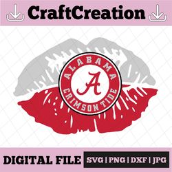 lip alabama crimson tide svg, alabama crimson tide, crimson tide svg, png svg dxf ncaa svg, ncaa sport svg
