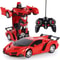 2-in-1 Remote Control Transforming Robot Car Red