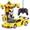 2-in-1 Remote Control Transforming Robot Car Yellow
