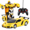2-in-1 Remote Control Transforming Robot Car Yellow