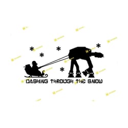 star wars, dashing through the snow, santa, snow, death star, at-at, hoth | svg png | silhouette cricut cutting ready in