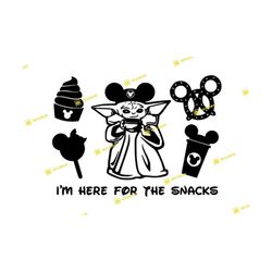 grogu, i'm here for the snacks, baby yoda, orlando, castle | svg png | silhouette cricut cutting ready instant download