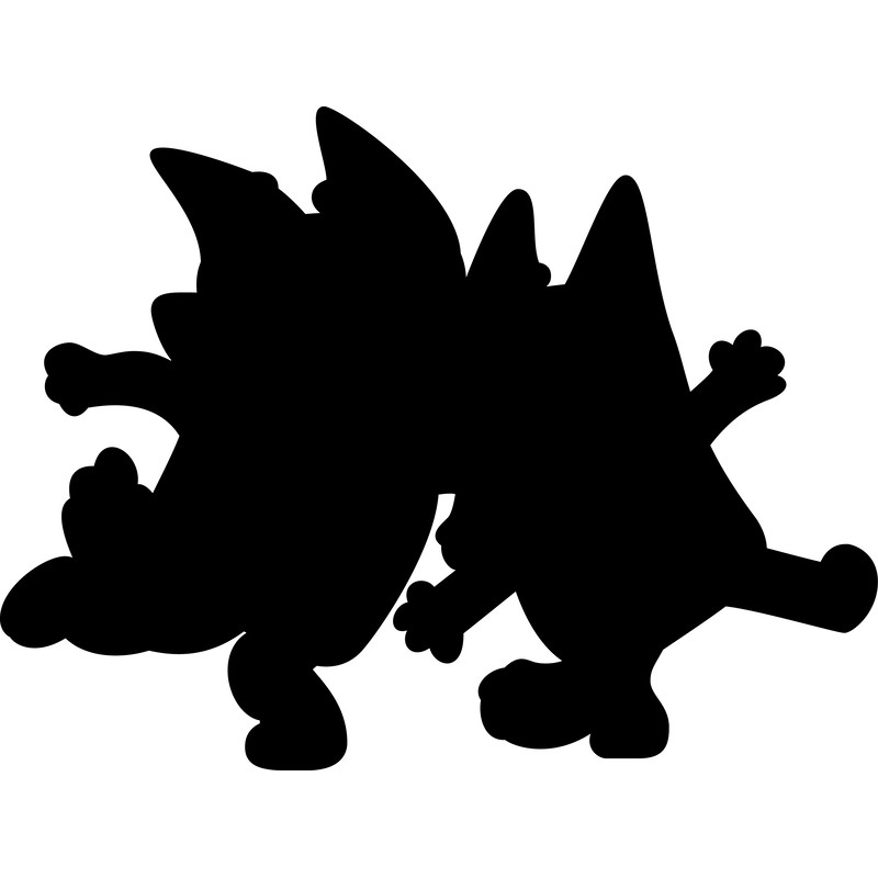 Bluey and Bingo silhouette.png