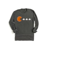 long sleeve retro fall comfort colors shirt, retro arcade game shirt, vintage thanksgiving pumpkin shirt, retro fall sh