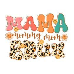 funny mama brush leopard smile face png