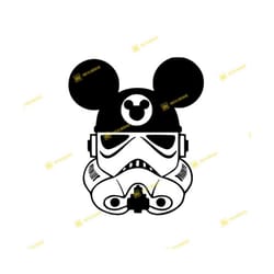 star wars stormtrooper with mickey ears | svg png | silhouette cricut cutting ready instant download