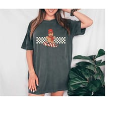 retro christmas comfort colors shirt, rollin with my doughmies shirt, vintage santa christmas shirt, retro holiday shirt