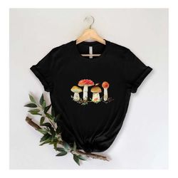 Mushroom Vintage Shirt, Mushroom Shirt, Floral Shirt, Wildflower Shirt, Plant Tee, Gardening Shirt, Botanical Shirt, Gif