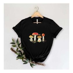 mushroom vintage shirt, mushroom shirt, floral shirt, wildflower shirt, plant tee, gardening shirt, botanical shirt, gif
