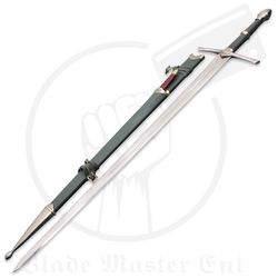 lord of the ring aragorn strider swords carried by strider the ranger green edition