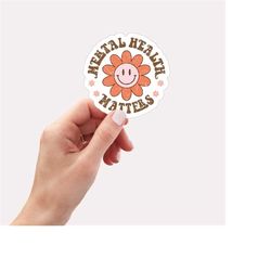 boho flower water bottle sticker, mental health matters sticker, funny water bottle sticker, hydro sticker, drink water