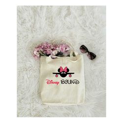 disney bound tote bag, minnie tote bag, disney vacation bag, disneyworld tote bag, custom tote bag, disney gift, disneyl