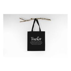 teacher definition tote bag, tote bag gifts, teacher tote bag, back to school tote bag, teacher life tote bag, gift for