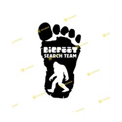 bigfoot search team, yeti, sasquatch, foot print | svg png | silhouette cricut cutting ready instant download