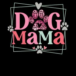 funny leopard dog mama footprint svg