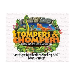 building dino-sized faith in god's big plan correct png, dinosaur png, digital download