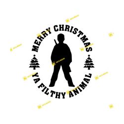 home alone, merry christmas ya filthy animal, kevin mccallister | svg png | silhouette cricut cutting ready instant down