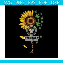 you are my sunshine, sunflower svg, sunflower gift, weed svg, weed gift, sunflower lover,trending svg,half sunflower,can
