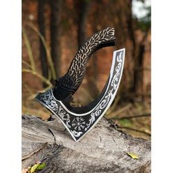 Custom Handmade Carbon Steel Pizza Cutter Viking Axe, Vikings Hatchet,viking Axe, Carbon Hatchet | viking axe svg