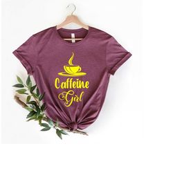caffeine girl shirt this girl runs on caffeine shirt, funny gift shirt, coffee lover cute ladies shirt, inspirational sh