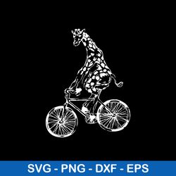 Giraffe Cycling Svg, Giraffe Svg, Animal Funny Svg, Png Dxf Eps File