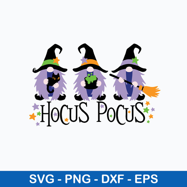 Gnome Hocus Pocus Svg, Gnome Svg, Hocus Pocus Svg, Halloween Svg, Png Dxf Eps File.jpeg