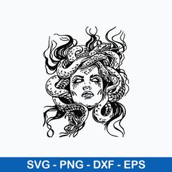 Goddess Medusa Svg,  Medusa Svg, Witch Svg, Halloween Svg, Png Dxf Eps File