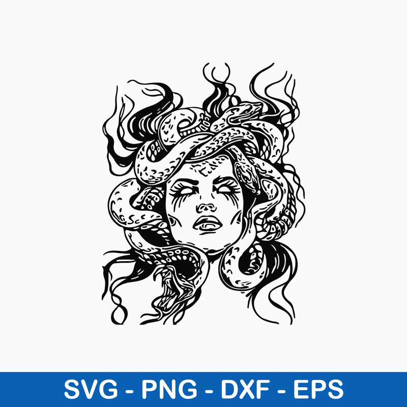 Goddess Medusa Svg, Medusa Svg, Witch Svg, Halloween Svg, Png Dxf Eps File.jpeg