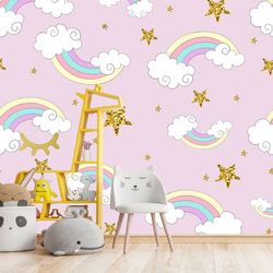Rainbow Kids Wallpaper Wall Decor - Your Child's Room