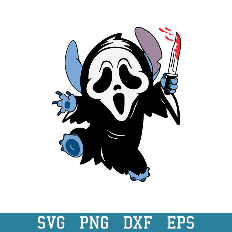 Stitch Ghost Face Scream Halloween Svg, Halloween Svg, Png Dxf Eps Digital File.jpeg
