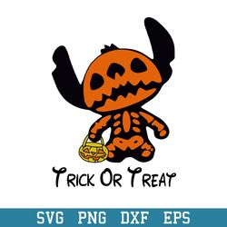 stitch trick or treat halloween svg, halloween svg, png dxf eps digital file