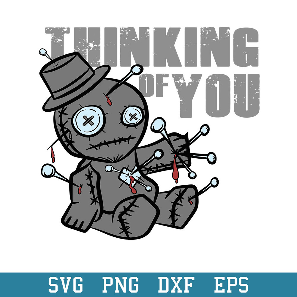 Thinking Of You Funny Halloween Voodoo Doll Svg, Halloween Svg, Png Dxf Eps Digital File.jpeg