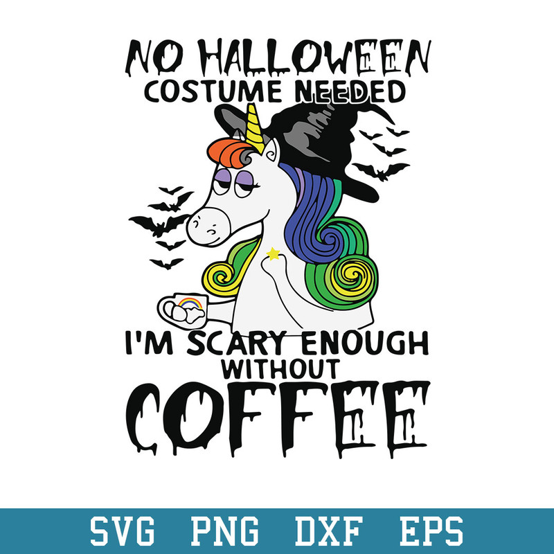 Unicorn No Halloween Svg, Halloween Svg, Png Dxf Eps Digital File.jpeg