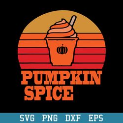 vintage pumpkin spice af svg, , halloween svg, png dxf eps digital file