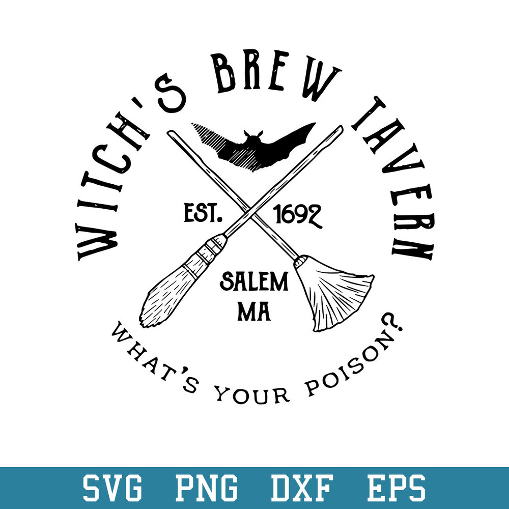 Witch’s Brew Tavern Halloween Svg, Halloween Svg, Png Dxf Eps Digital File.jpeg