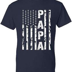 papa vintage american flag men's t-shirt
