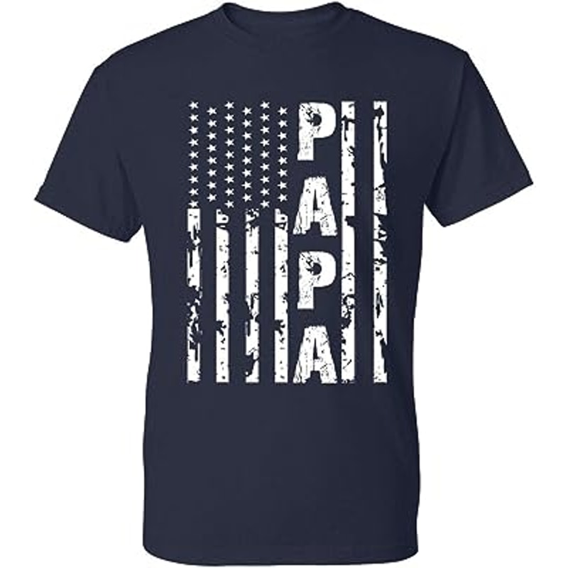 Papa Vintage American Flag Men's T-Shirt.jpg