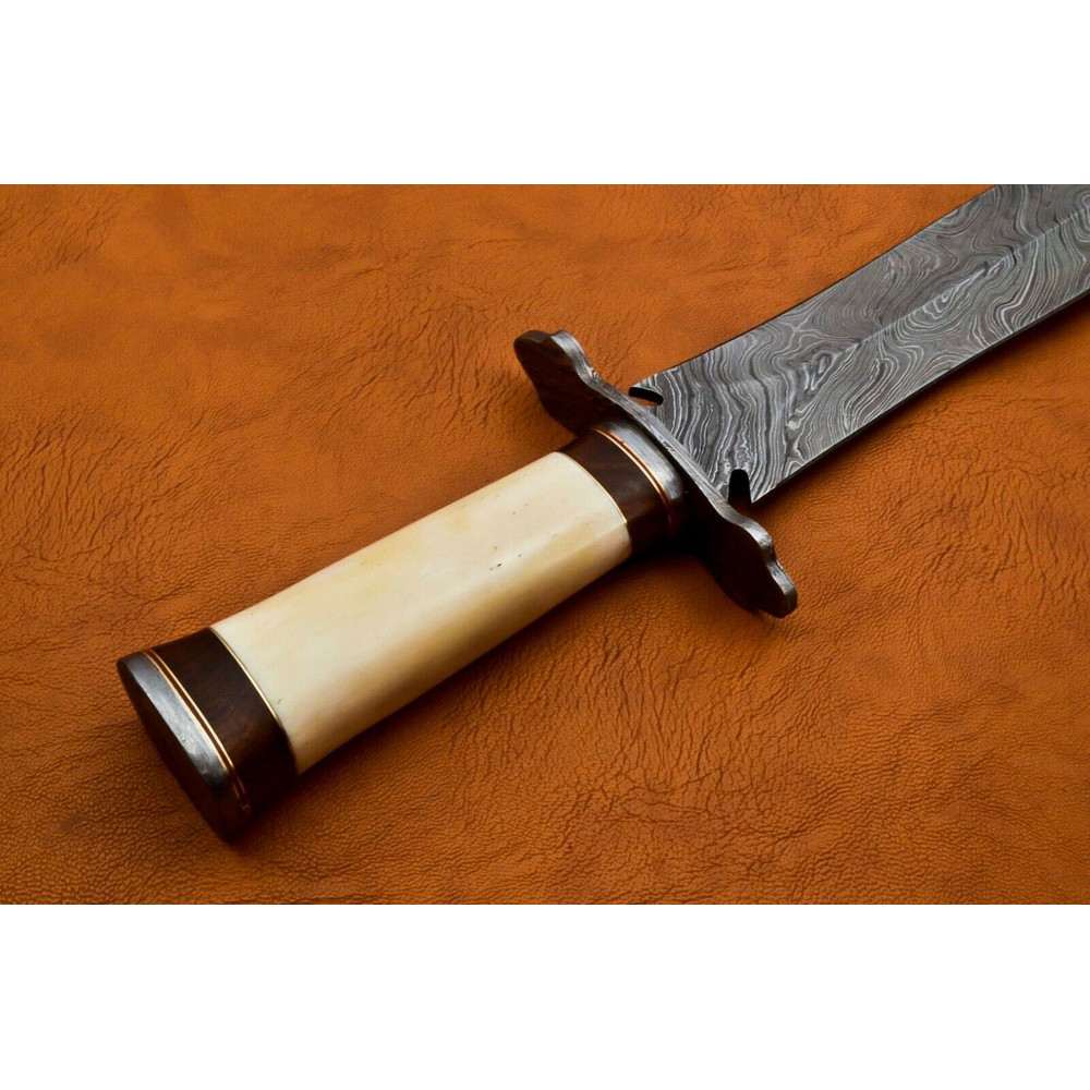 Buy Now Handmade Damascus Steel Hunting Bowie Knife