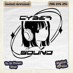 y2k trendy png, 90's aesthetic graphic svg, pretty anime girl png, anime png, cute svg, y2k png, sublimation design