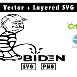 trump vs biden svg and png files for cricut machine , anime svg , manga svg , goku svg