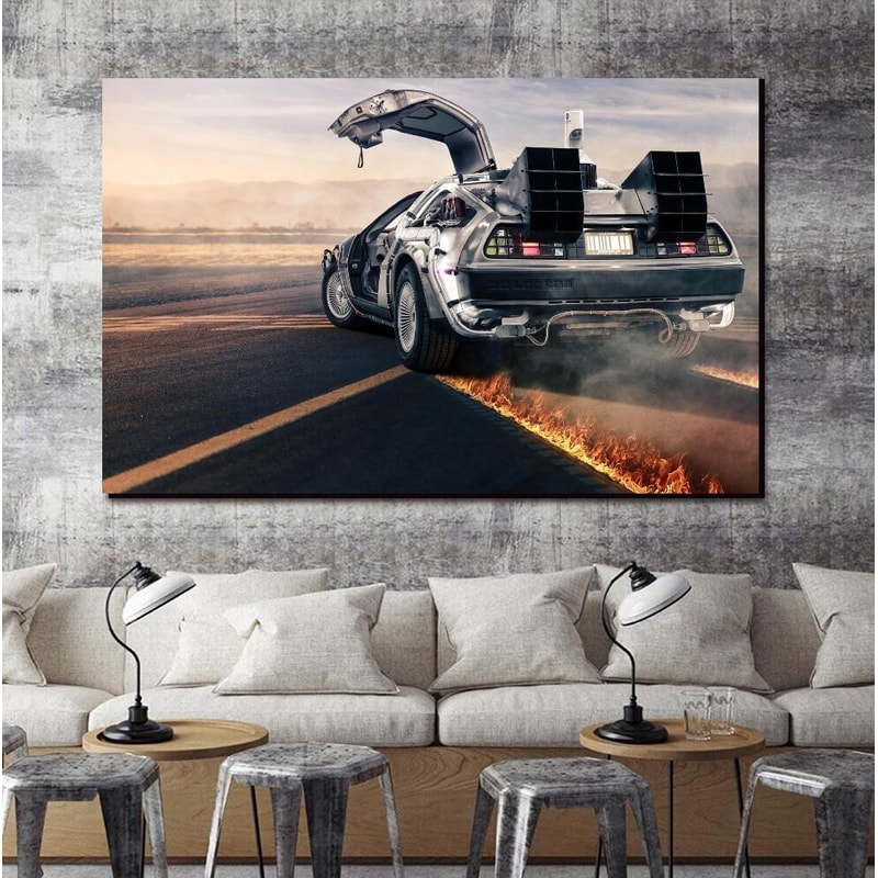 Back To The Future Poster Art,Back To The Future Print Art Canvas,Back To The Future Canvas Wall Art,Kids Room Decor,Game Room Decor Arts.jpg
